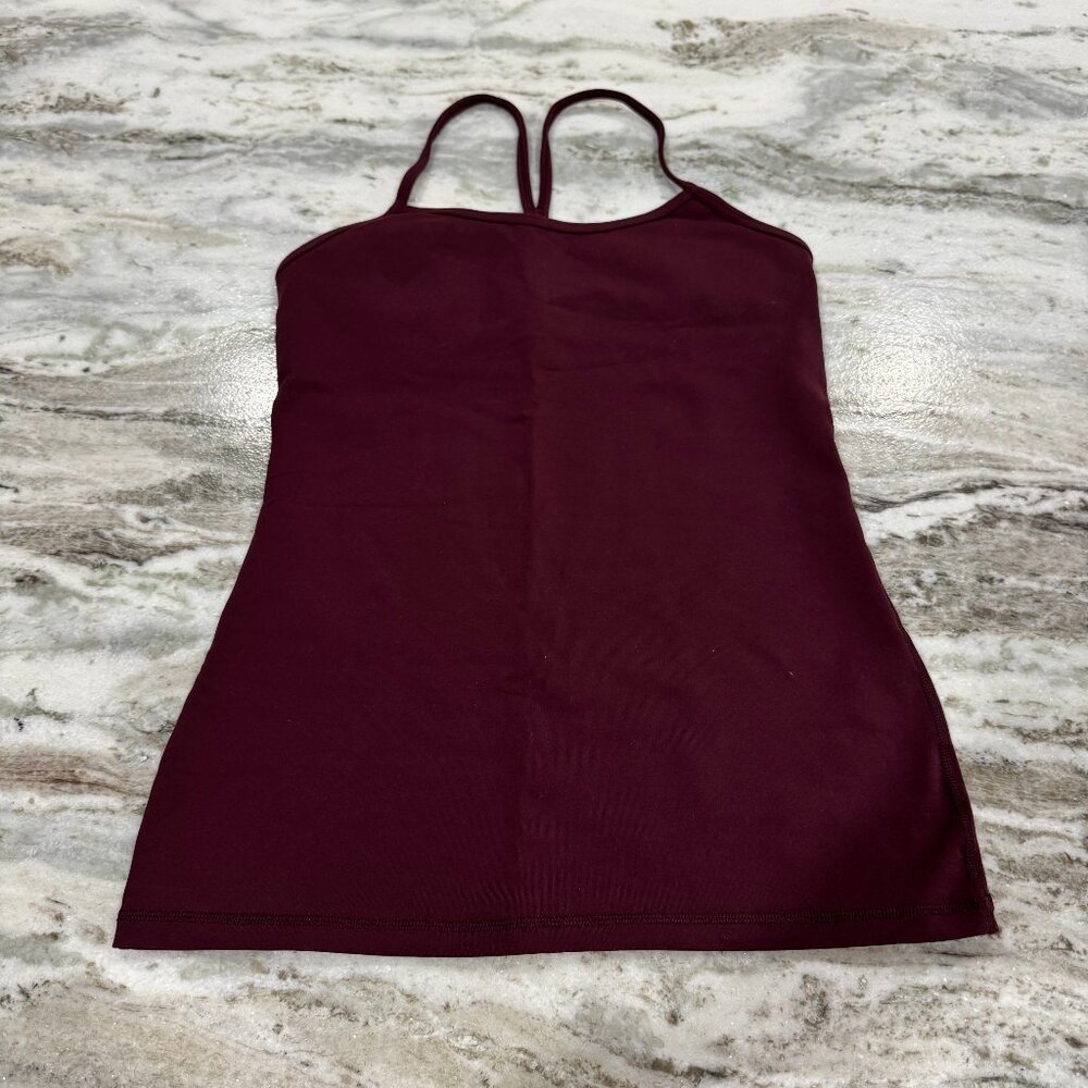 Lulumon Athletica Racerback Tank with Built-In Bra Burgundy Size 10